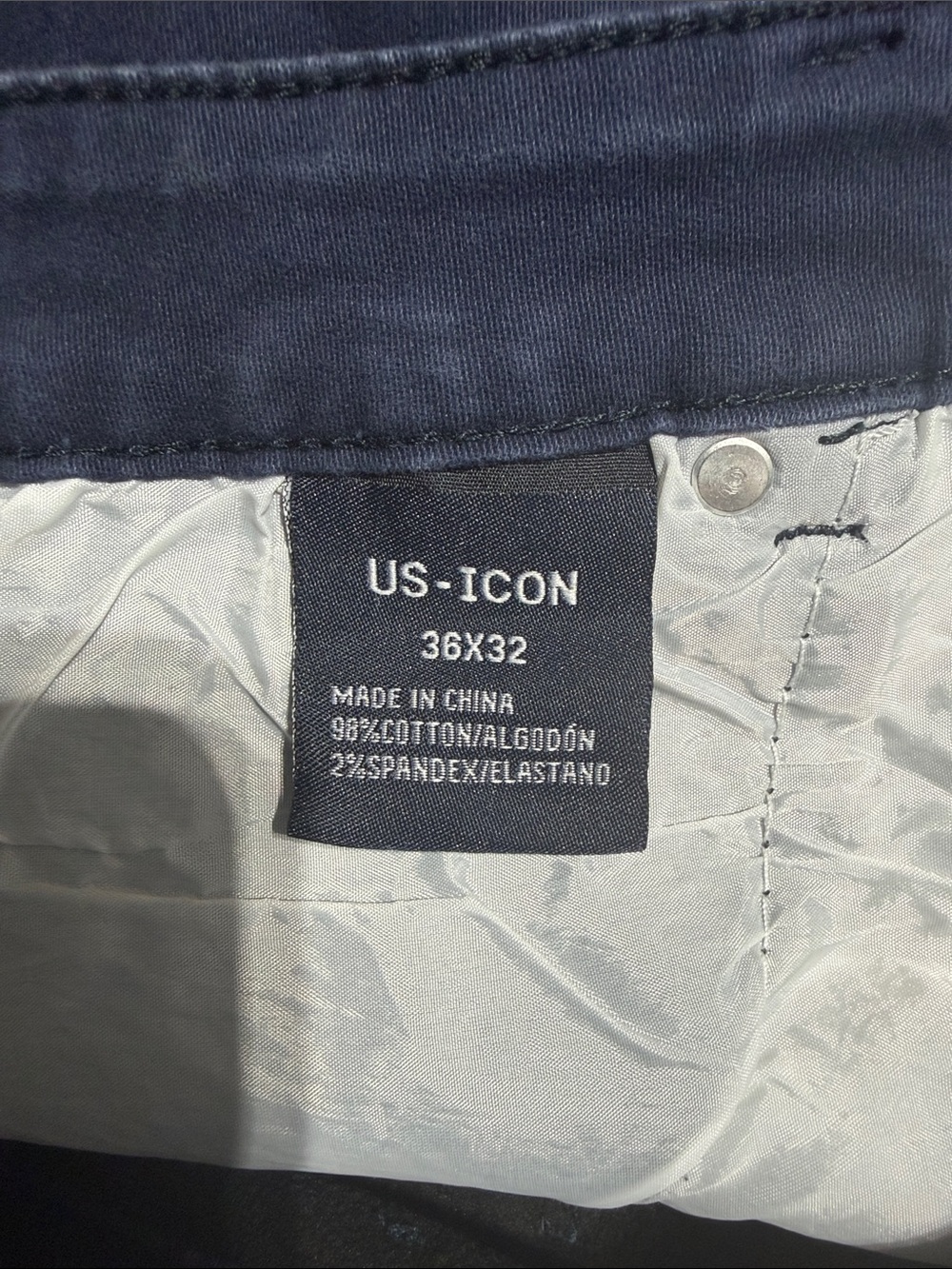 ICON Men's Slim Straight Jeans in Navy Blue - Picture 5 of 5